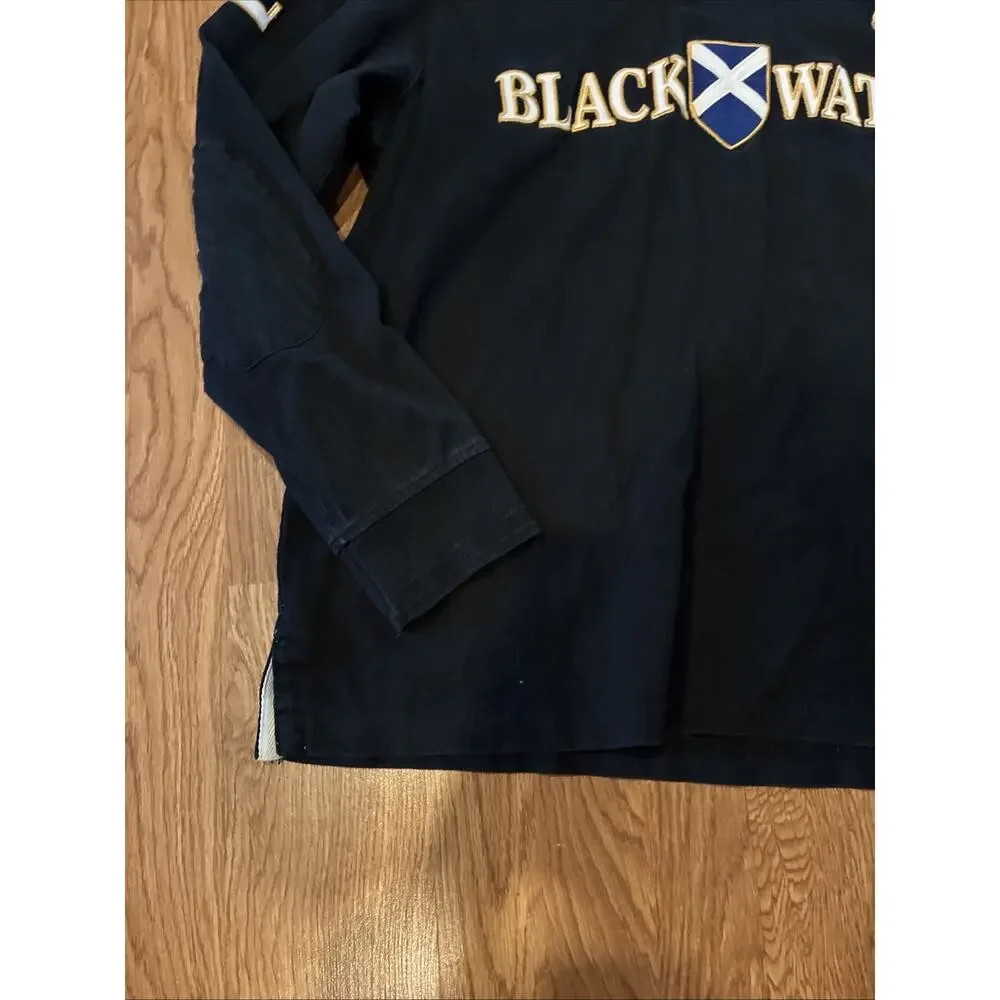 Vintage 90s Polo Ralph Lauren Blackwatch Long Sleeve size XXL Black